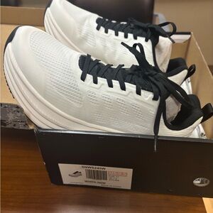 White and Black Womens Running Shoes